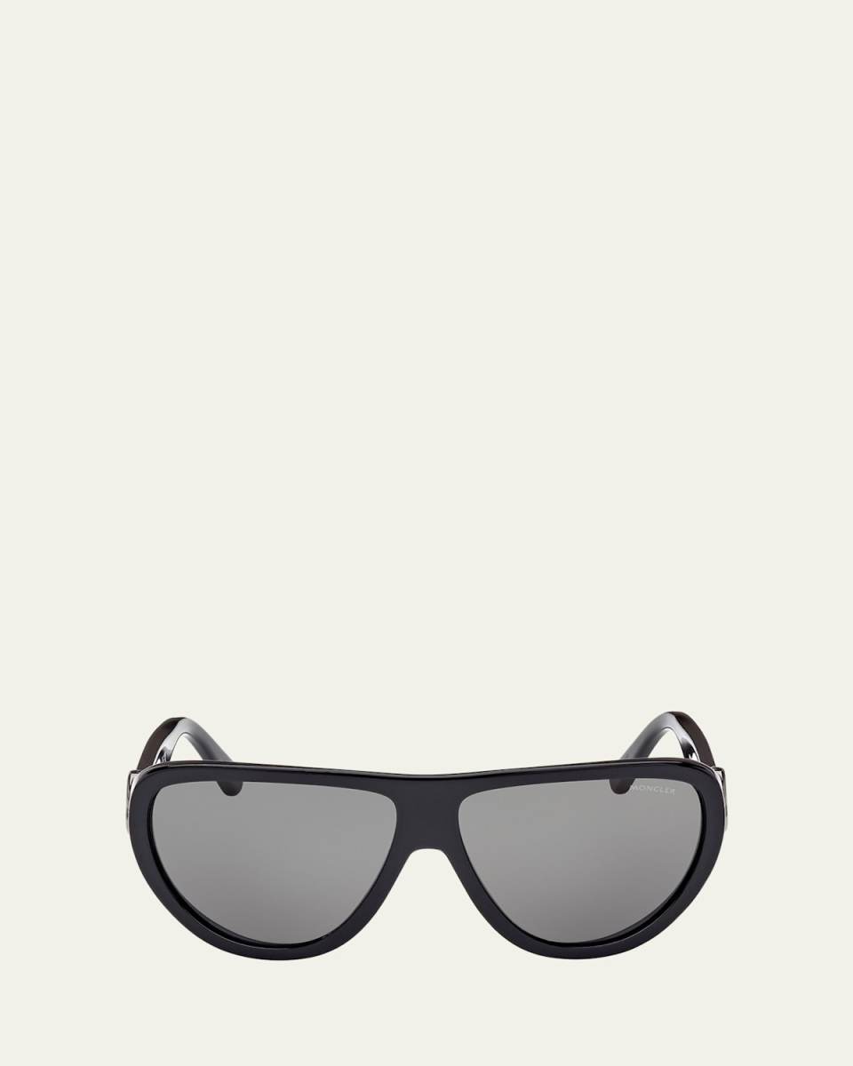 Anodize Acetatee & Metal Aviator Sunglasses